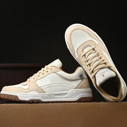 Roadster Men Beige Lace Up Casual Sneakers-picture-18