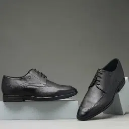 Ruosh Men's Black Derby Shoes-image-92