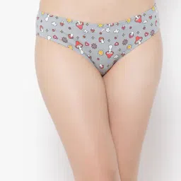 Clovia Grey Printed Bikini Panty-picture-32