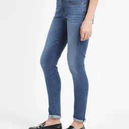 levi's Women's 711 Blue Skinny Fit Mid Rise Jeans image 4