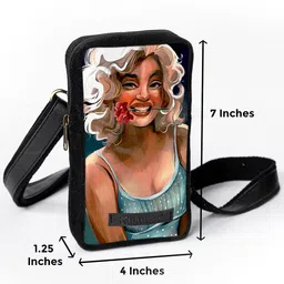 Kalankit Abstract Printed Mobile Sling Pouch image 4