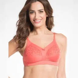 Jockey ES14 Wirefree Non Padded Super Combed Cotton Elastane Full Coverage Plus Size Bra-Blush Pink-picture-15