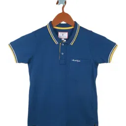 Monte Carlo Kids Blue Solid Polo T-Shirt-image-45