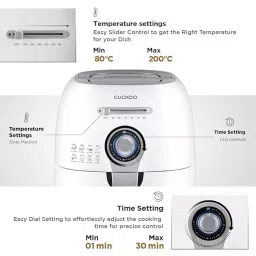 CUCKOO CAF-C0510D 1400 W 4.7 L White Air Fryer Baking & Roasting image 2