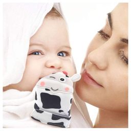 Baby Moo Teething Mitten Silicone Self Soothing Glove Cow Shape - White-picture-26