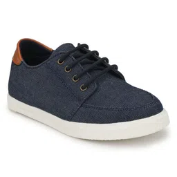 TUSKEY Solid Laced Up Shoes - Navy Blue-image-81