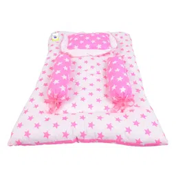 Babytoons Bedding Set for New Born Baby Gadda with Pillow & Side Bolsters (0-6 Months) Pink-picture-12