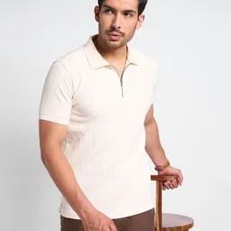 Peregrine by Pantaloons Men Polo Collar Pockets Slim Fit T-shirt image 2