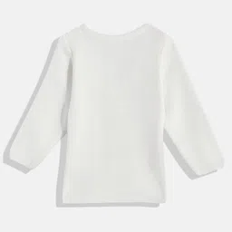 RVK Full Sleeves Solid Stretchable Cardigan Sweater- Off White image 3