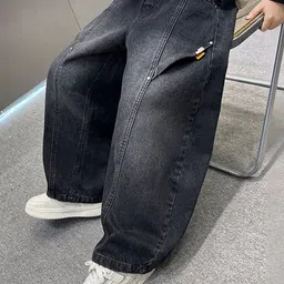 LULU & SKY Boys Wide Leg High-Rise Light Fade Jeans image 4