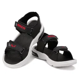 BERSACHE Bird Desinged With Double Velcro Closure Sandals - Black image 4
