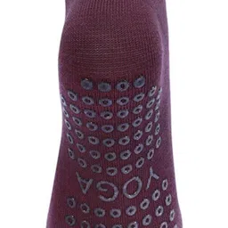 NESKA MODA Unisex Violet Solid Ankle Length Cotton Socks image 4