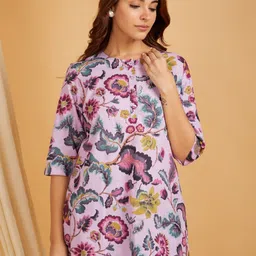 SANASH Collections Floral Printed Pure Cotton Tunic & Trouser image 2