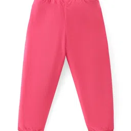 Babyhug Cotton Knit Full Length Lounge Pants  with Butterfly Print Pack of 2 - Multicolour image 5