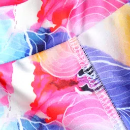 Pine Active Knit Full Length Super Stretch Leggings With Floral Print - Violet image 5