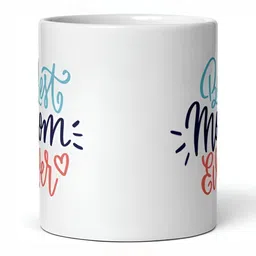 Mr UVD White & Blue Typography Printed Ceramic Glossy Mug 350 ml image 3