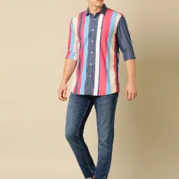 Allen Solly Multicolored Cotton Regular Fit Striped Shirt image 5