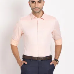 Turtle Light Pink Cotton Slim Fit Dobby Shirt-picture-43