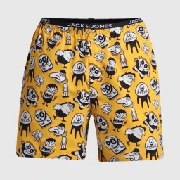 Jack & Jones Spectra Yellow Cotton Regular Fit Printed Boxers image 5