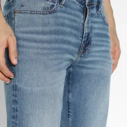 American Eagle Blue Cotton Slim fit Solid Jeans image 5