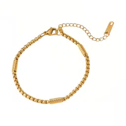 MYKI Stainless Steel Gold-Plated Link Bracelet image 4