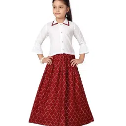 Aarika Kids Maroon Cotton Printed Lehenga Choli-picture-37
