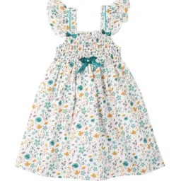 Mee Mee Kids White Floral Print Dress-image-27