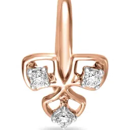 Mia by Tanishq 14 KT Rose Gold Petite Nose Pin with Studded Diamonds-picture-11