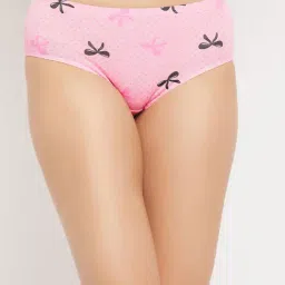 Clovia Pink Floral Print Hipster Panty-picture-35