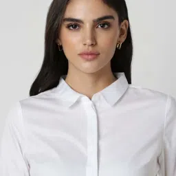 Van Heusen White Cotton Formal Shirt image 5