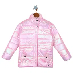 Monte Carlo Kids Pink Solid Full Sleeves Jacket-image-13