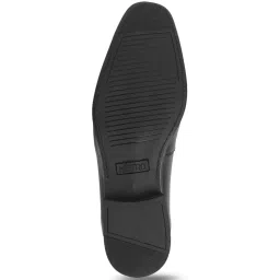 Metro Men's Black Formal Loafers image 5