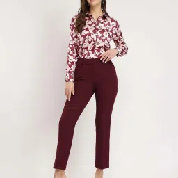 Fablestreet Maroon Printed Casual Shirts image 5