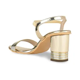 Rocia by Regal Women's Golden Ankle Strap Sandals image 5