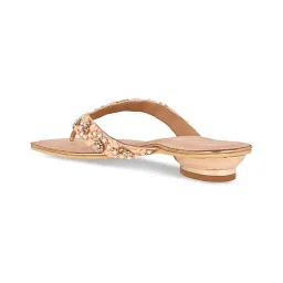 Rocia by Regal Women's Rose Gold Thong Sandals image 5