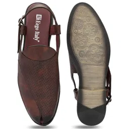 Eego Italy Men's Brown Back Strap Sandals image 5