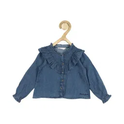 Peter England Kids Navy Solid Full Sleeves Top-picture-25