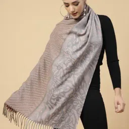 Mafadeny Peach Printed Stole-picture-21