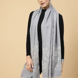 Mafadeny Grey Embellished Stole-picture-27