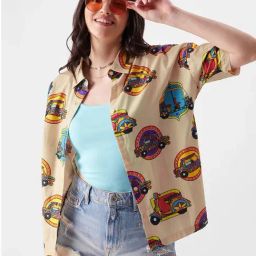 The Souled Store Beige Cotton Printed Shirt-picture-19