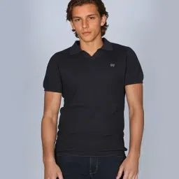 Wrangler Grey Regular Solid Polo T-Shirt-image-45
