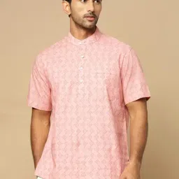 Fabindia Pink Cotton Relaxed Fit Printed Shirt-picture-29