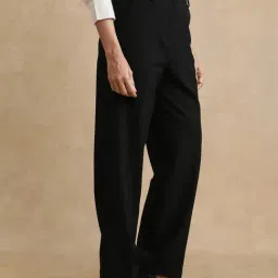 RAREISM Black Blended Solid Trousers image 2