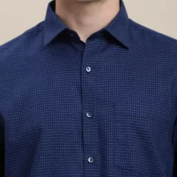 Turtle Dark Blue Cotton Slim Fit Checks Shirt image 5