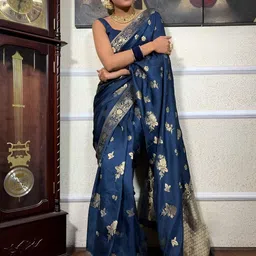 all about you Ethnic Motifs Zari Woven Design Saree-picture-41