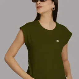 Friskers Olive Green Slim Fit Sports T-Shirt-picture-13