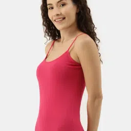 Appulse Dark Pink Cotton Slim Fit Camisole image 3