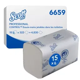 Kimberly-Clark Scott Folded White Paper Towel 210x215mm 300 Sheets, 6659-picture-24