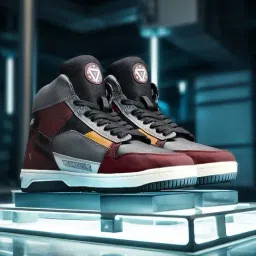 The Souled Store Men's Iron Man Armoured Avenger Multi Ankle High Sneakers-image-2