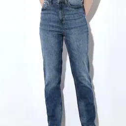 Only Blue Blended Straight Fit High Rise Jeans-image-22